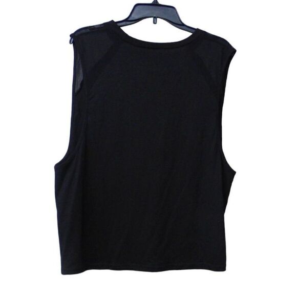 Shein Women’s Mesh-inlay “feel your body” Graphic Tank, Black, XL - Picture 4 of 7